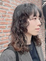 オーガニック アトリエ 大宮(organic+atelier)&nbsp;ミディアムパーマくせ毛風パーマボブパーママッシュボブパーマ