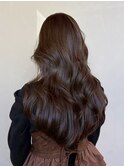 顔周りレイヤーロング韓国ヘアダークアッシュ_ba576652