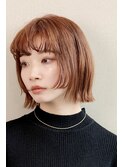 切りっぱなしボブ、顔周りカット