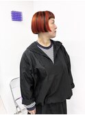 ブラック×オレンジ×ボブ