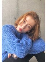 エルクバイコットン(elk by Cotton) 【elk by cotton平塚】エフォートレスボブ/テラコッタ/外ハネ