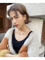 テンバイシオミエイチ(10 by shiomi H)&nbsp;春パーマ×ミルクティーベージュ×外ハネボブ/こなれヘア