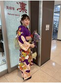 振り袖着付け、アップスタイル