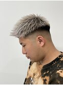 短髪×ジェットモヒカン×ホワイトカラー