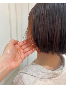 クロップ エス 湘南辻堂(crop es) 【crop es辻堂　藤田】オレンジインナーボブ