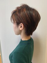 ライフ 忍ケ丘店(Lyfe)&nbsp;ハイライトカラーオレンジ_耳かけハンサムショート_350