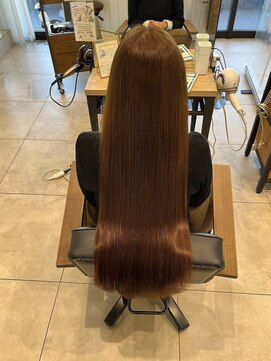 エクファ ヘアエステアンドスパ(ex-fa hair esthe&spa) 黒髪/グレーベージュ/レイヤーロング/酸性ストレート/髪質改善