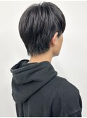 *黒髪ショート高校生ハンサムショートウルフ前髪あり30代40代3