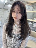 韓国ヘアレイヤーカットブリーチ無しヘア　　　　　　　　　　　