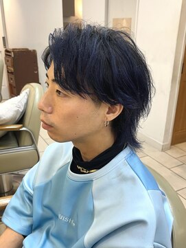 テトラ バイ ネオリーブ 横浜西口店(tetra by neolive) メンズカラー　ブルーブラック　ブリーチ　横浜