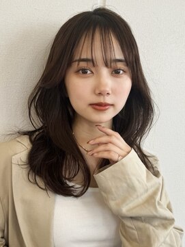 ファルベ(Farbe) くびれ アプリコットオレンジ 夏のヘアアレンジハイライトカラー