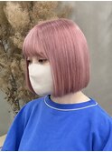 【GEEKS渋谷】ピンクカラー/切りっぱなしボブ/ミニボブ/秋カラー
