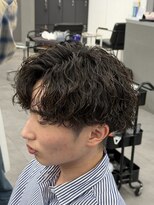 オーバルバイアピッシュ(OVARL by apish) 縦落ちセンターパート/波巻きスパイラルメンズカットメンズ