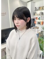 ロンドリゼル 札幌(Lond RiseL)&nbsp;オリーブグレー/前髪/ボブ/マロンベージュ/レイヤーカット/小顔