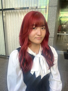 サラ ビューティ サイト 春日(SARA Beauty sight) 情熱レッド/色落ちオレンジ/ブリーチWカラー