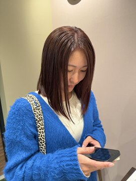 ブリーチなし/ボルドーカラー