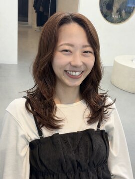 リンクバイアーバン(link by urban.) ブリーチ無しワンカラー/ミディアムサイドレイヤー