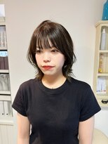 エミュ 中央駅店(eMu) オリーブグレージュ×くびれボブ