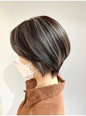 アッシュベージュボブ