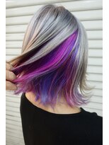 イーアップ バイ ボス(e up by boss)&nbsp;切りっぱなしボブ【インナーにユニコーンカラー】