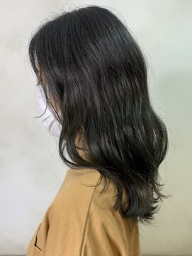 オースト ヘアー ステラ 新宿店(Aust hair Stella) ナチュラルバレイヤージュ×ブルーグリーン　k