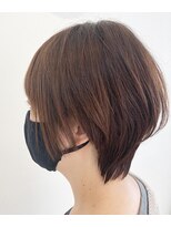 ミューズ 新小岩店(HAIR&NAIL MUSE) 大人丸みショート耳だしショートアッシュブラウンユニセックス