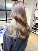仕事・学校で隠せるバレないインナカラーベージュ　岐阜美容室