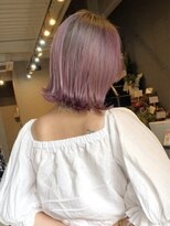 ルーツ(Roots)&nbsp;ダブルカラー/ニュアンスボブ/ペールピンク/バレイヤージュ