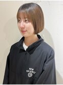 "久保田"ぷつっとまとまるボブヘア地毛風ストレート