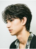 韓国風リバースカルマパーマ黒髪ビジネス社会人