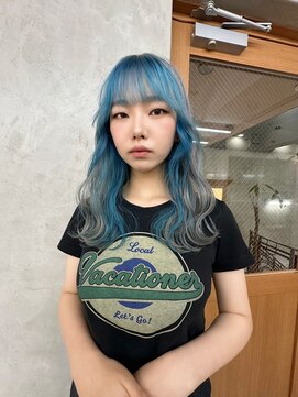 リアン(Lien) デザインツートンカラー/シルバーブルー