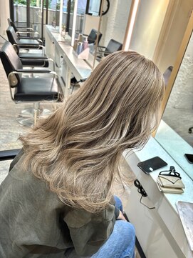 ブレンド 渋谷(BLend) 前髪アンブレラカラーこなれミディイメチェンウェーブパーマ