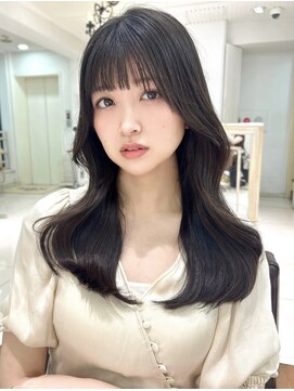 フォルテ 城北店 デザインカラー/レイヤーカット/ウェットヘア/オリーブベージュ