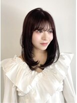エミュ 天文館店(eMu) レイヤーカット×ワインレッド