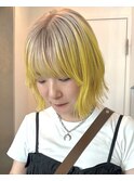 ボブ　デザインカラー　ブリーチカラー