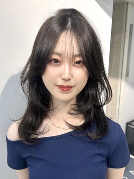 ヴェイン 渋谷(vain) オリーブブラウンレイヤーカット