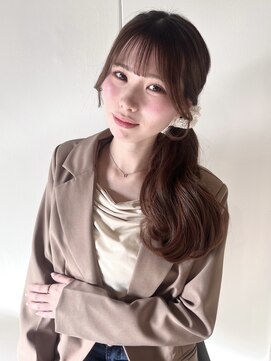 アモレット 天文館店(amoretto) choco color ＆ 簡単上品可愛いサイドポニー