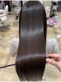 髪質改善縮毛矯正レイヤーカット透明感カラー【髪質改善】
