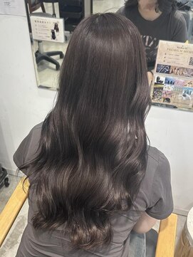 ビューバイネオリーブ 用賀店(Beau'r by neolive) ストレートパーマ縮毛矯正ダークパープル夏ミルクブラウン[用賀]