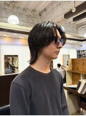 ウルフヘア/メンズ/ウルフカット/スパイラルパーマ/波巻き