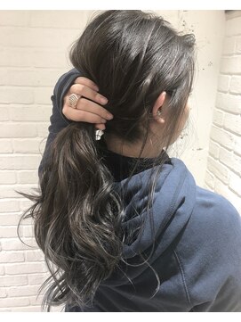 エイト 福岡天神店(EIGHT fukuoka) 【EIGHT福岡】nabe_ハイライトバレイヤージュ×スモークシルバー