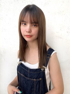 シー バイ ロンド 新宿(Sea by Lond) 王道さらつやストレートロングヘアとミルクティーベージュカラー