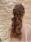 ヘアセット/ボブルフ/ショコラベージュ/カール/ベビーバング