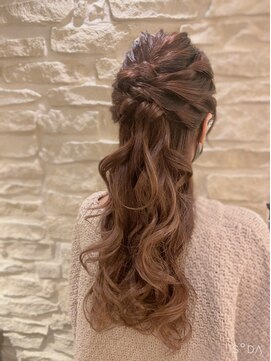 セットサロンフレア ヘアセット/ボブルフ/ショコラベージュ/カール/ベビーバング