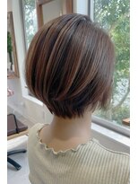 リム(RiM)&nbsp;小顔カットクールショートグレーベージュショートヘア黒髪