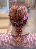 編み下ろしアレンジ ~結婚式お呼ばれヘア~