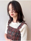 前髪カット/レイヤーカット/こなれミディ/イメチェン/韓国風