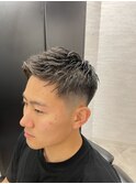 シークレットアイロンパーマ×ローフェード×フェザーアップ