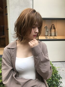 ロンドプランタン 恵比寿(Lond Printemps) 【Lond佐野】ボブルフ 黒髪ネビージュ小顔ワンレンショート