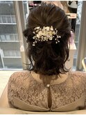 【流音】ハーフアップ/ヘアアレンジ/ヘアセット/結婚式/お呼ばれ